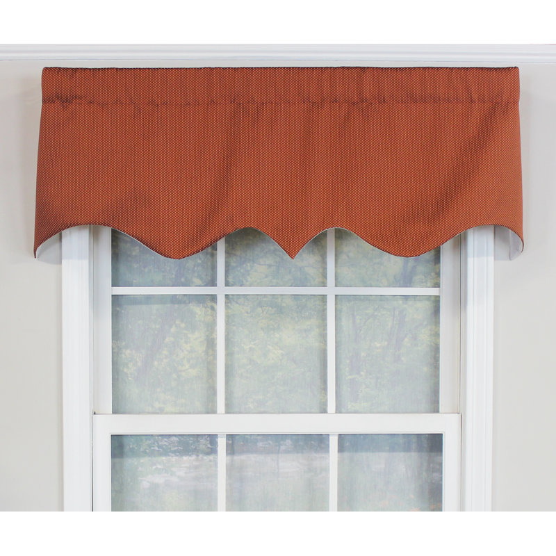 Cantonnière pointue en mélange de coton de couleur unie 50 po en rouge