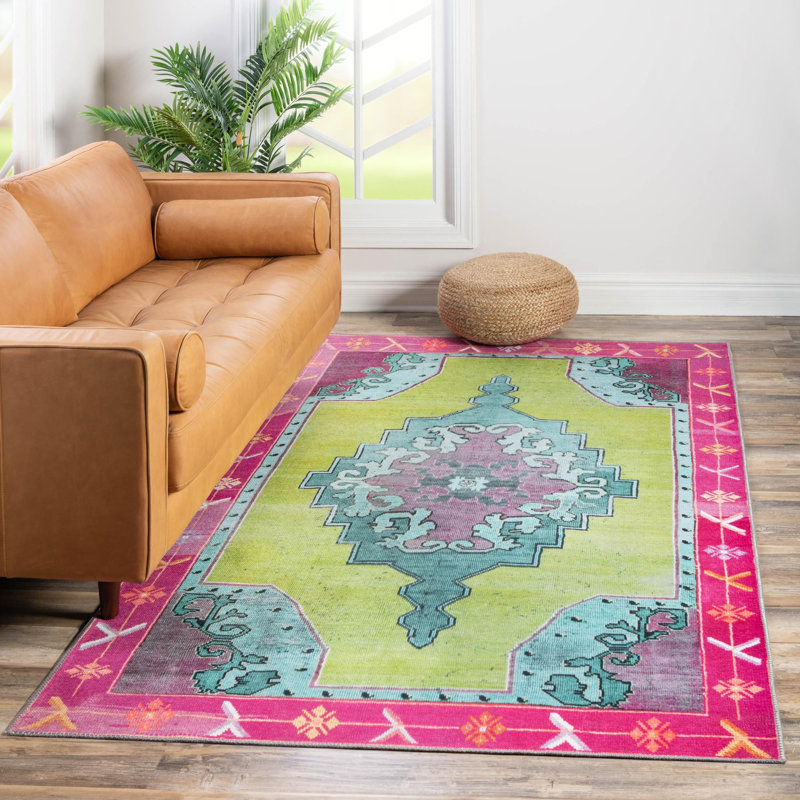 Oppie Performance Chenille Oriental Indoor Rug, Rectangle 7'6" x 10'6"