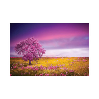 Pink Tree by Bess Hamiti - Wrapped Canvas Print