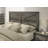 Rustic Gray 3Pc Set Eastern King Size Bed 2X Nightstands Unique Design Headboard Bedroom Furniture Metal Accents