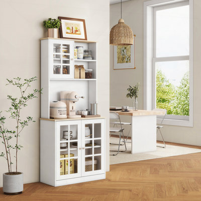 Armoire de bar de cuisine autoportante avec huche pour grande cuisine