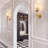 Dimmable Indoor Wall Sconces Iron Wallchiere With Remote Control-788324286