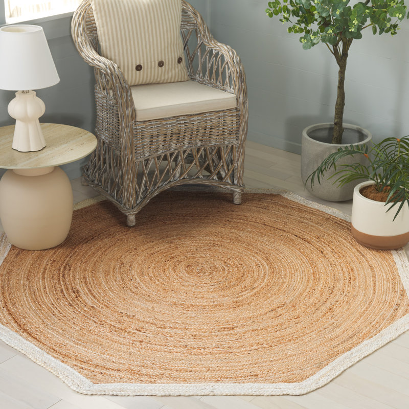 Tapis 367 fibres naturelles / naturel, Octogone 6 po