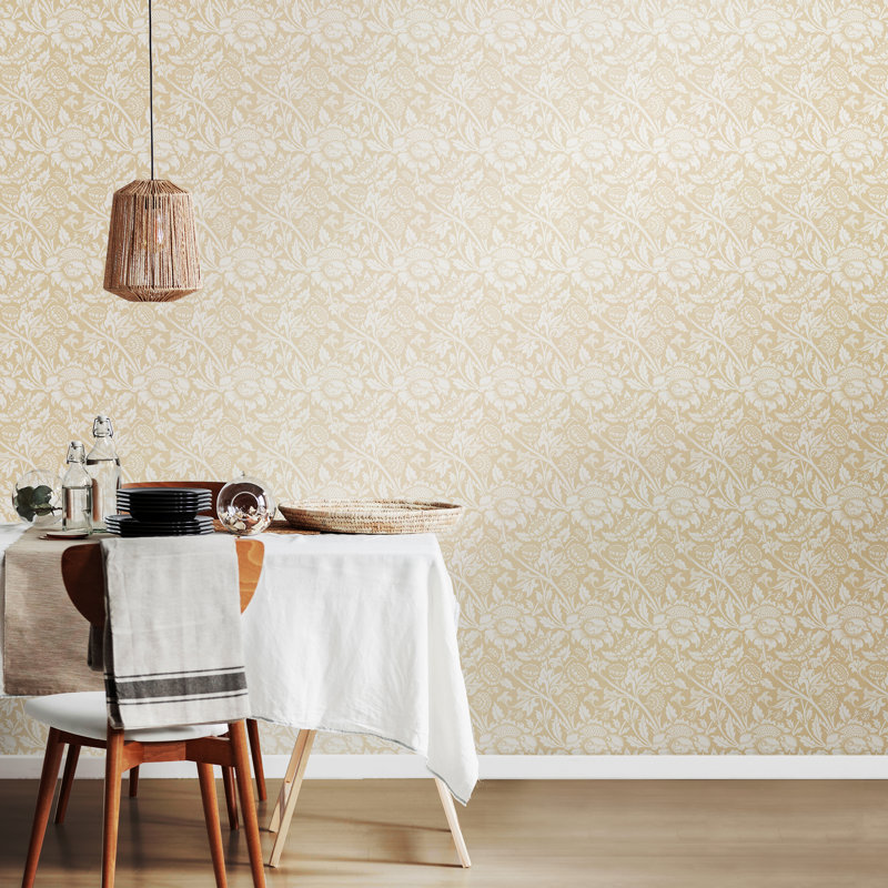 Cipriano 10m x 50cm Matte Wallpaper Roll, Beige Linen