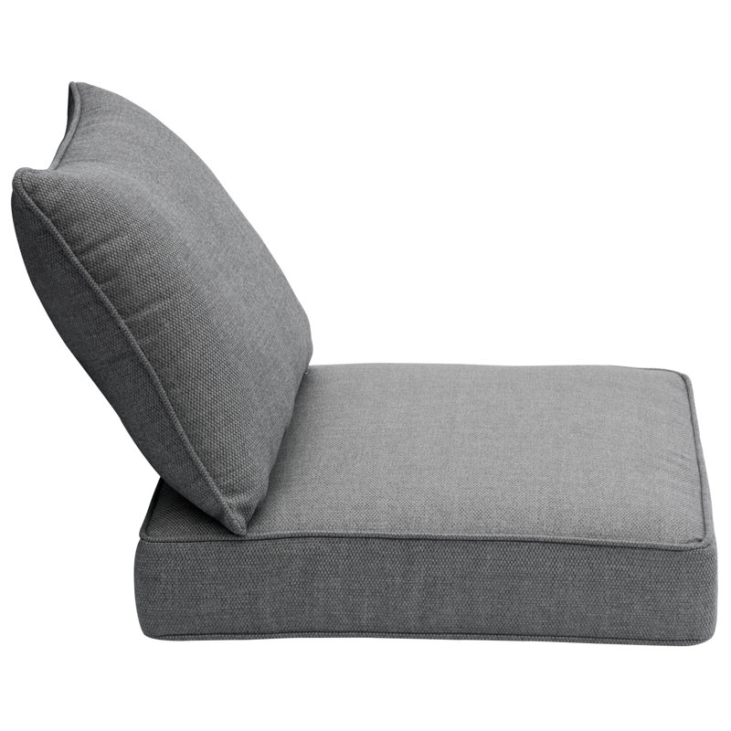 Coussin de siège / dossier d'extérieur 5,7 po, Gris foncé