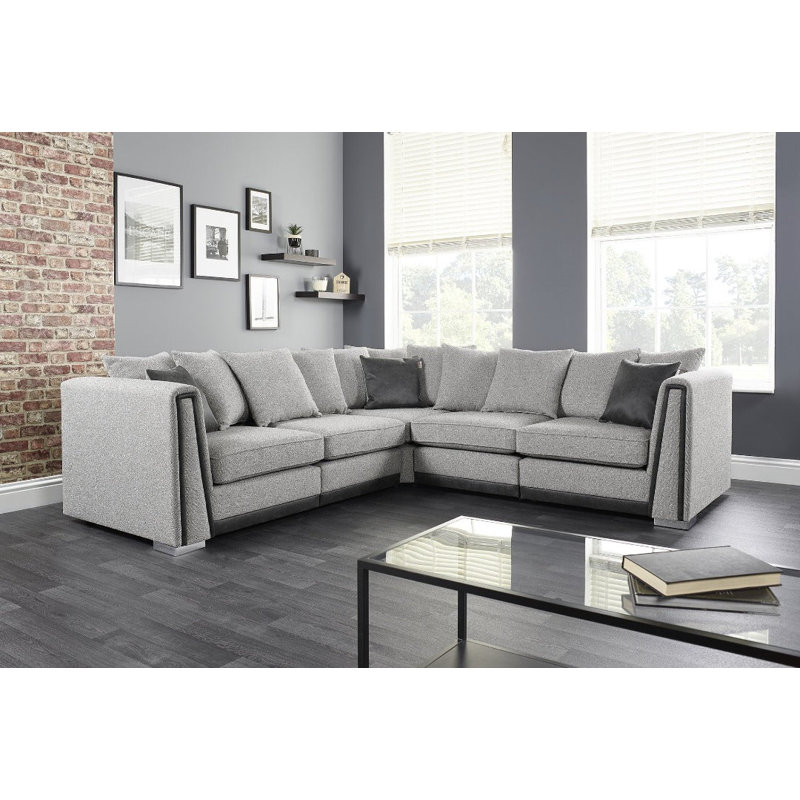 Edinburgh 7 Seater Corner Sectional, Dark Grey