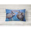 Coussin décoratif intérieur/extérieur bleu héron love