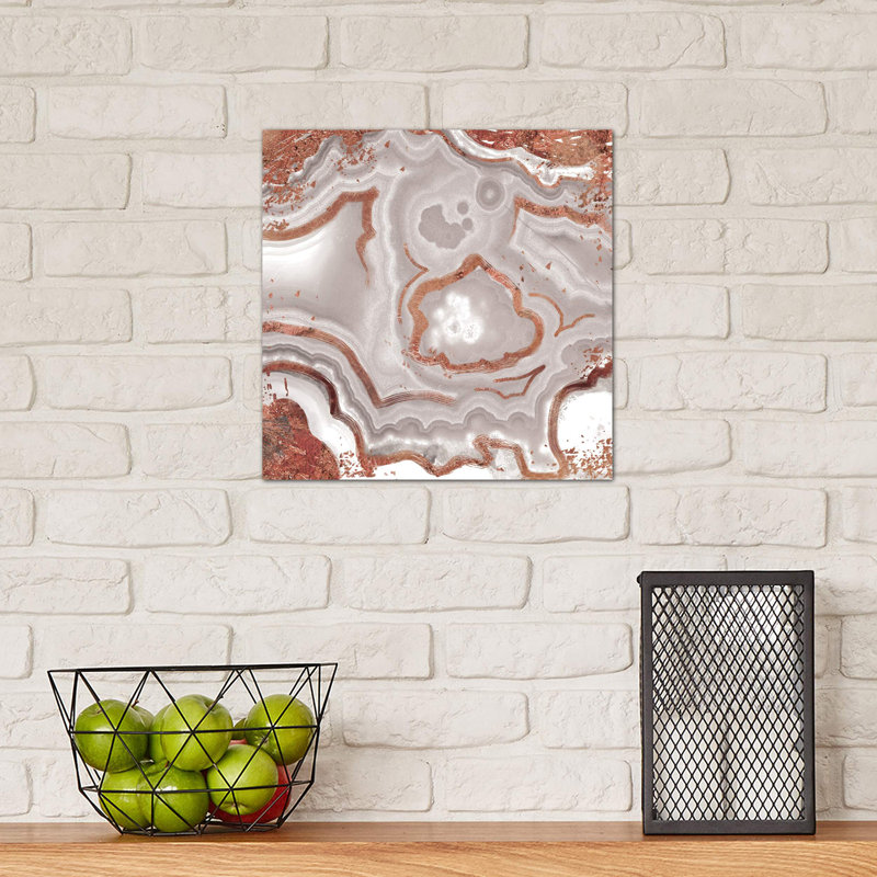 Rose Gold White Luster - Wrapped Canvas Print