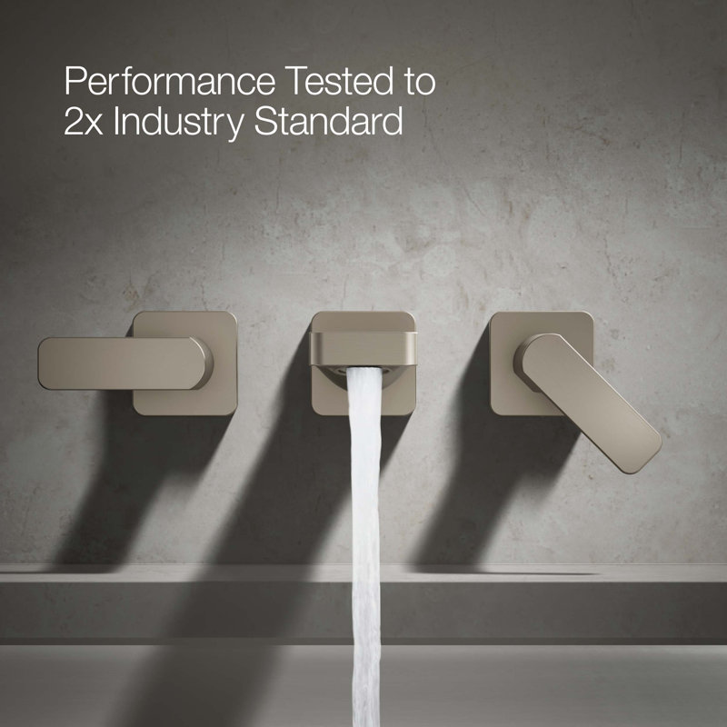 Parallel Wall Mount Bath Filler Trim, Vibrant Brushed Nickel