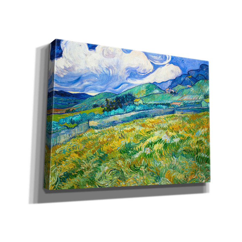 «Landscape from Saint-Remy» par Vincent Van Gogh, art mural sur toile giclée, H 12 po x l 16 po x P 0,75 po