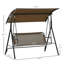 Balancelle de patio extérieur, support à structure en acier, auvent inclinable réglable pour patio, jardin