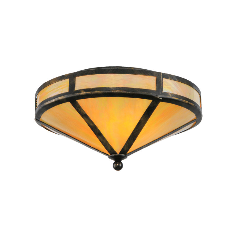 Plafonnier encastré unique à 2 lumières 15,5 po Craftsman Prime