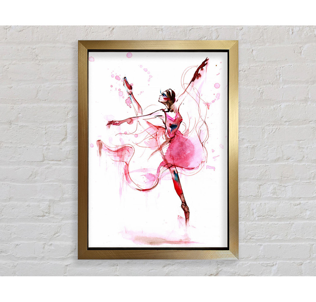 Wandbild Rosafarbene Ballerina 1