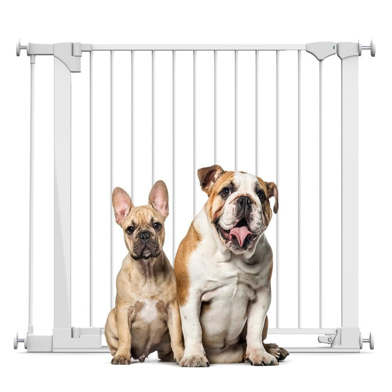 Metal Pressure Mounted Pet Gate, White, 103cm - 110cm