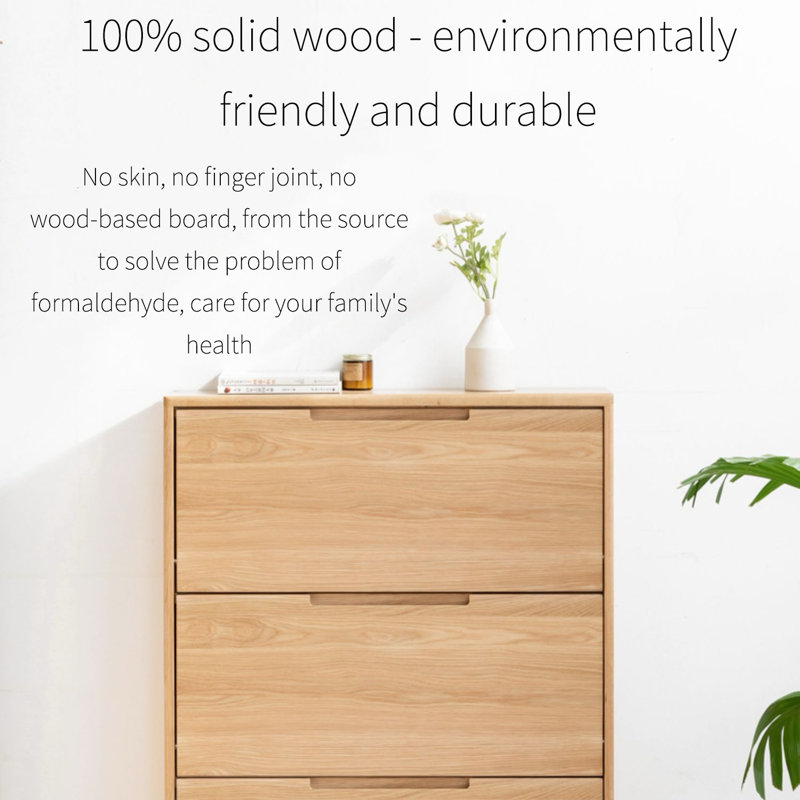 Armoire à chaussures en bois massif, Brun, 45.66" H x 33.46" W x 7.87" D