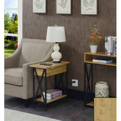 Table de bout Ariyana avec prises intégrées et ports USB