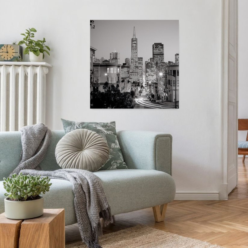 San Francisco Skyline 1, art contemporain, H 32 po x l 32 po