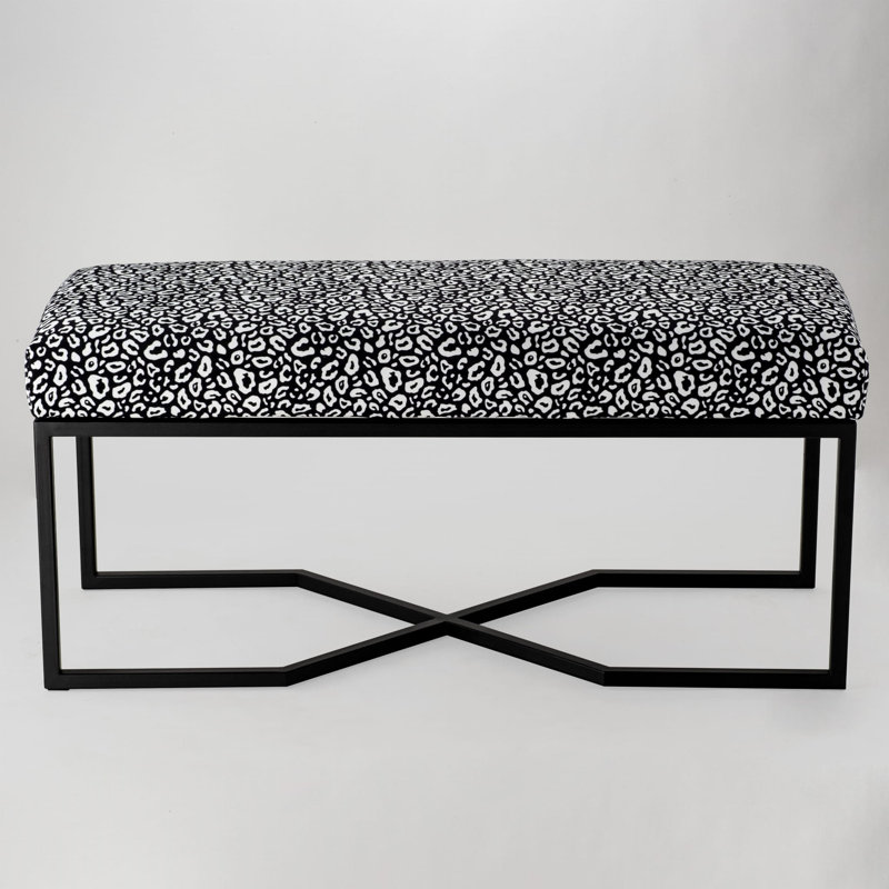 Gerson Velvet Upholstered Bench, H40 x W80 x D40cm