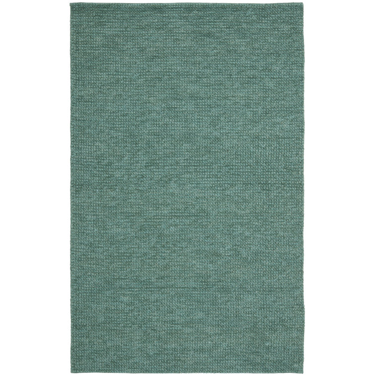Nubby Tweed Msj Hand Woven Jute/Cotton Solid Color Rug in Green