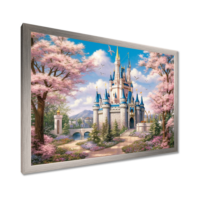 «Enchantment Of Castles - Castles», reproduction sur toile encadrée, H 24 po x l 32 po x P 1 po, Cadre photo argenté