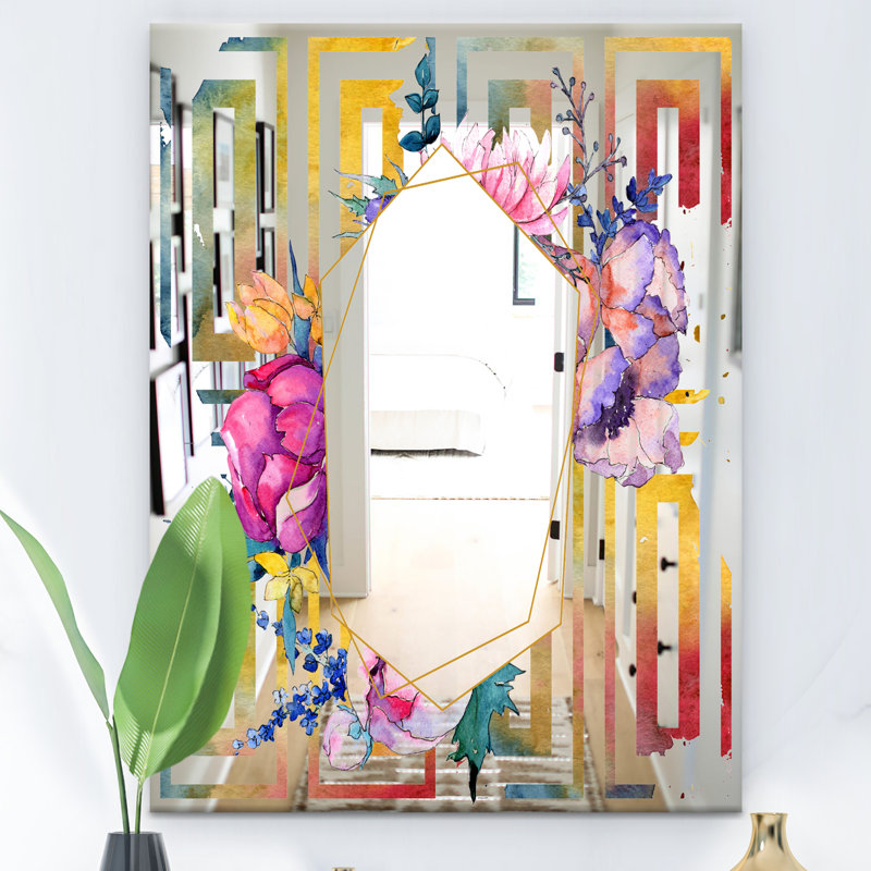 Miroir d'appoint Mid-Century Elementary Botanicals, H 39,4 po x l 29,5 po