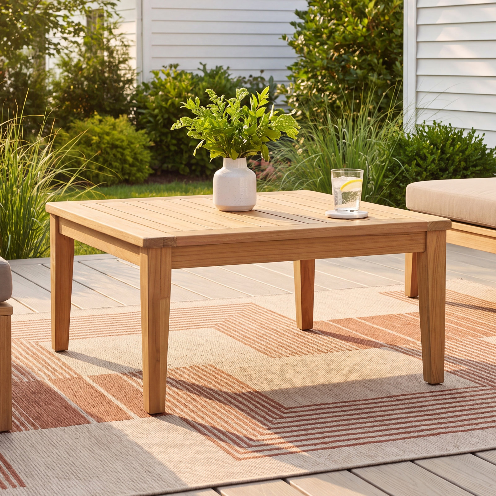 Rosanne 34" Teak Patio Table
