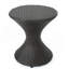 Table d'appoint d'extérieur en osier brun de 16 pouces Hourgla