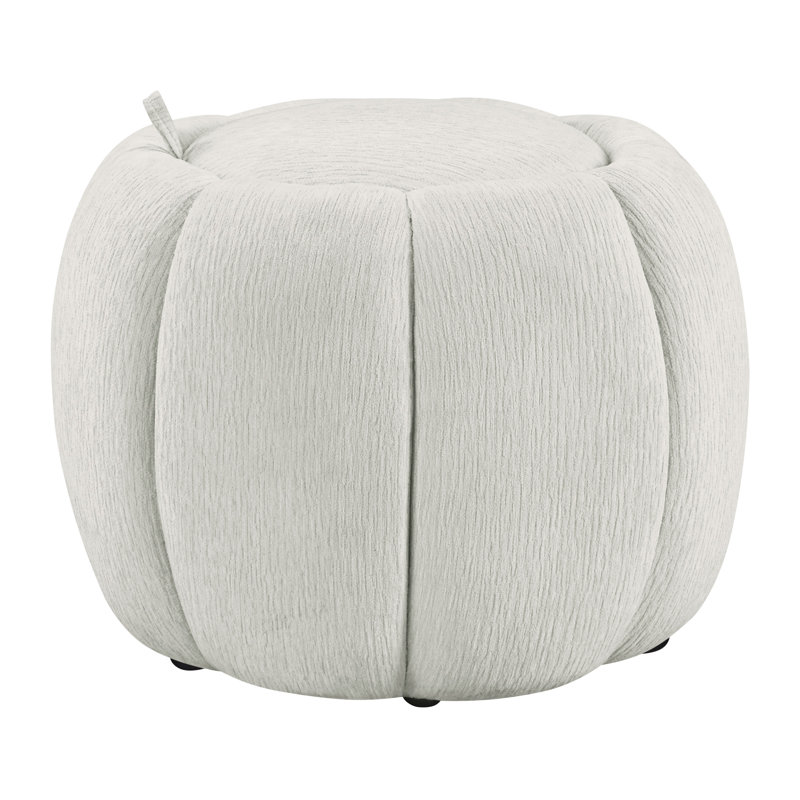 Castel Storage Ottoman, Platinum Polyester Blend