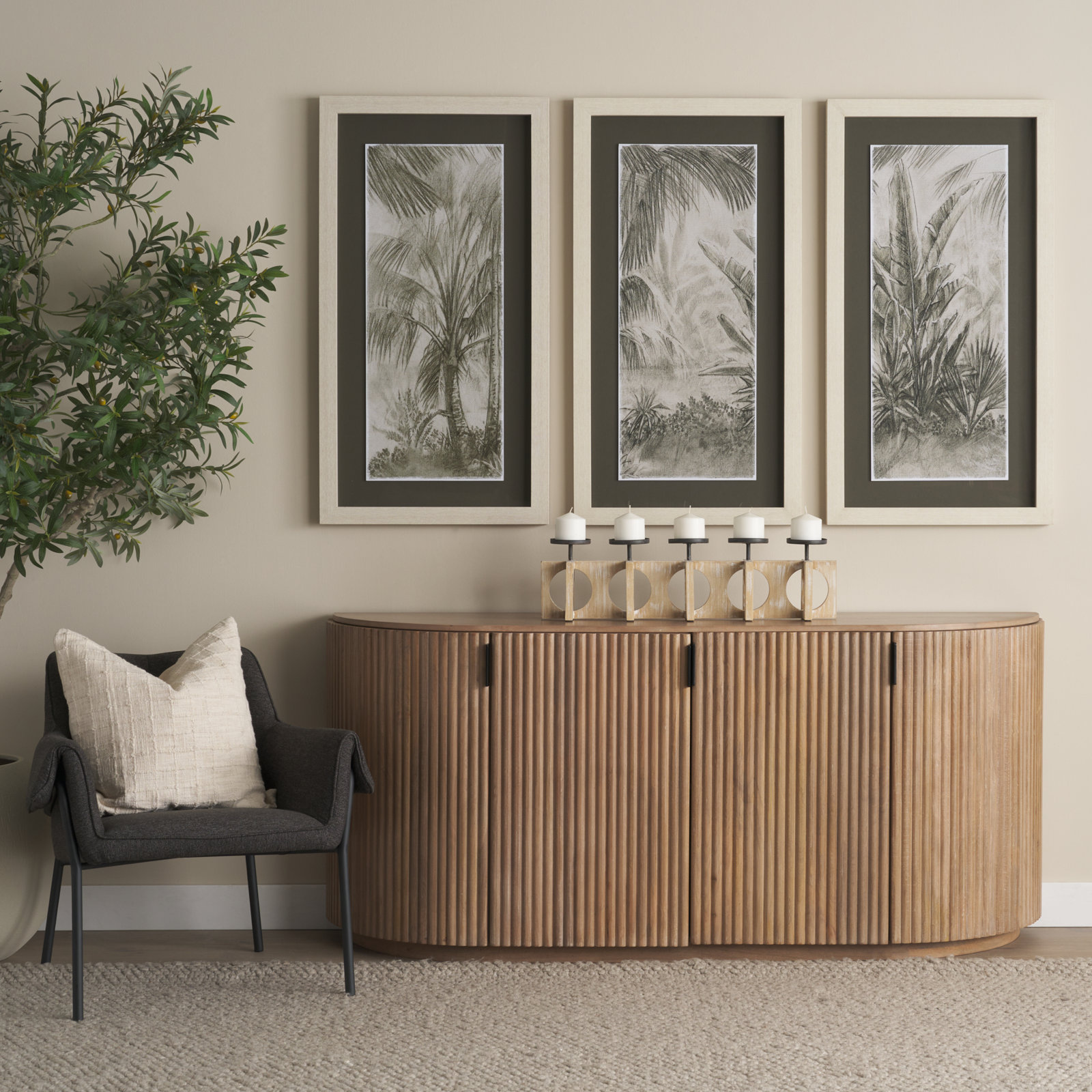 Devi Wood Candelabra