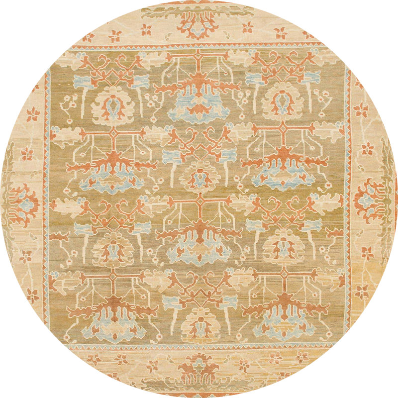 Tapis abstrait moderne 1227, Rond 8 pi
