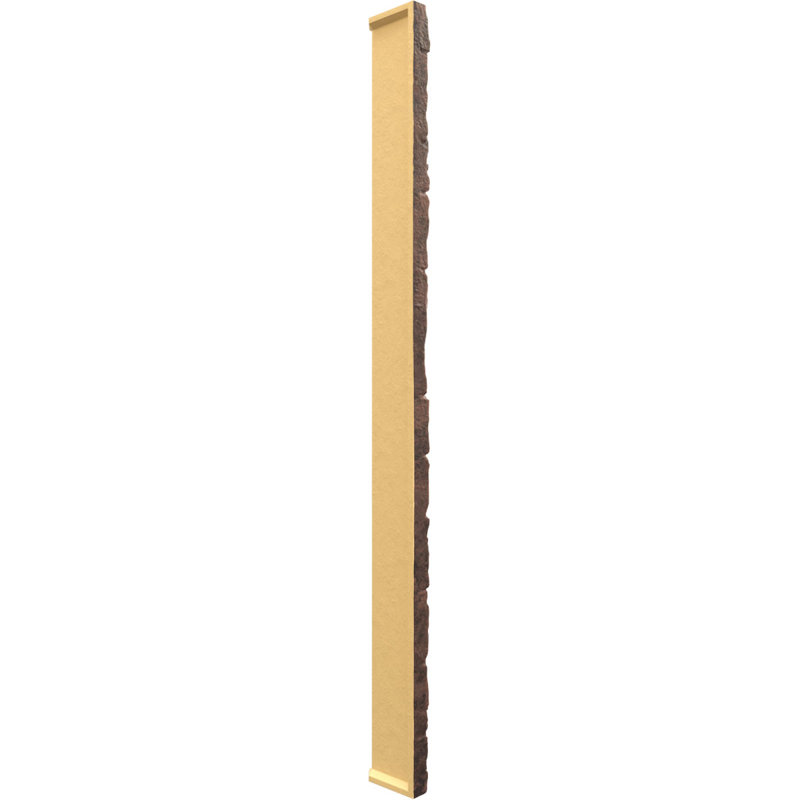 Canyon Brown Faux Stone Siding Panel Inside Corner 3" x 48"