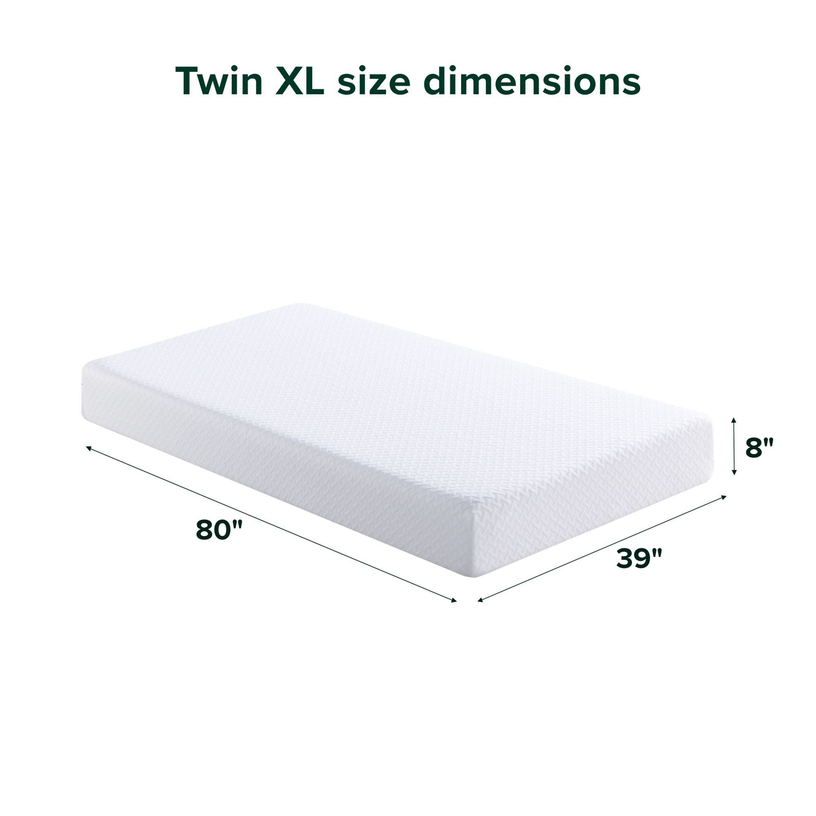 Sleep by Wayfair™ 6"/8"/10"/12" Firm Gel Memory Foam Mattress , 8", Extra-long Twin