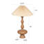 Resin Table Lamp with Pleated Shade