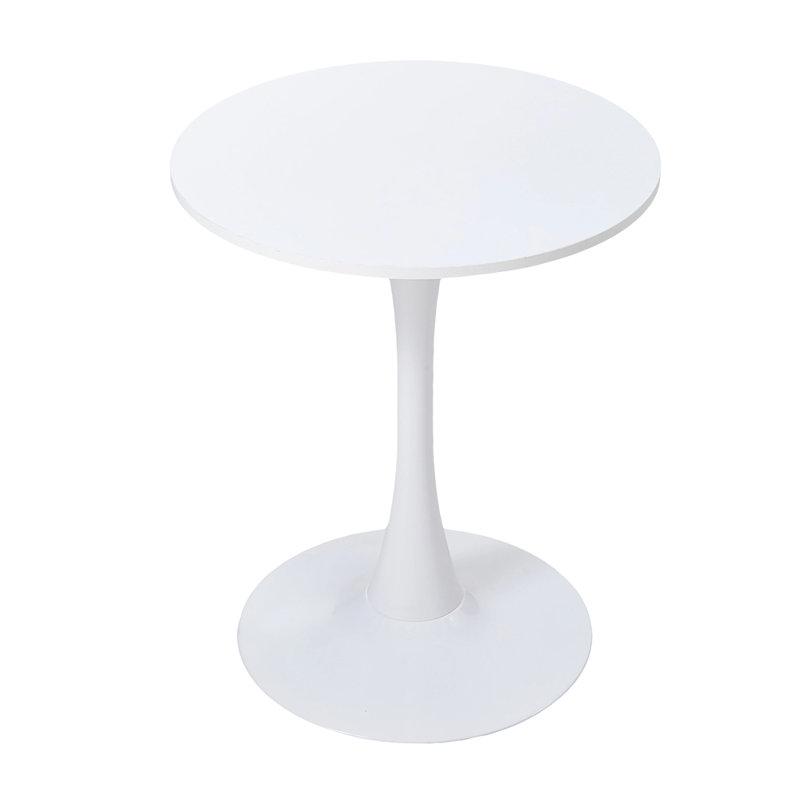 Dining Table with Iron Base, White