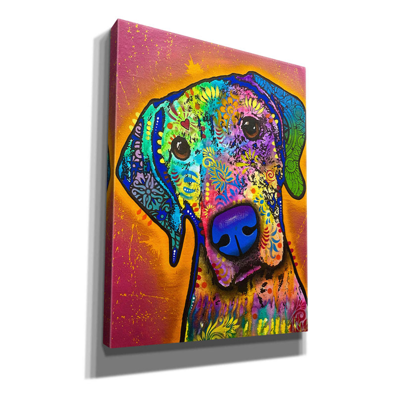 «But Pourquoi» par Dean Russo, art mural sur toile,, H 16 po x l 12 po x P 0,75 po