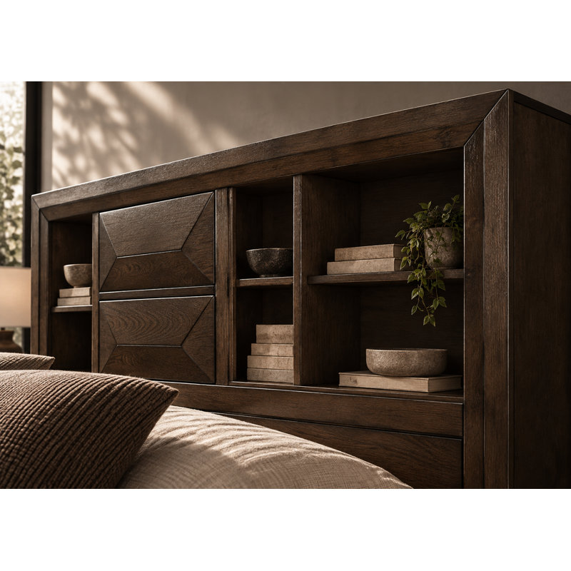 Pittsfield Bookcase Storage Bed, California King