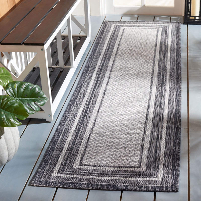 Hance Performance Solid Color Indoor/Outdoor Area Rug, Runner 2'3" x 8'