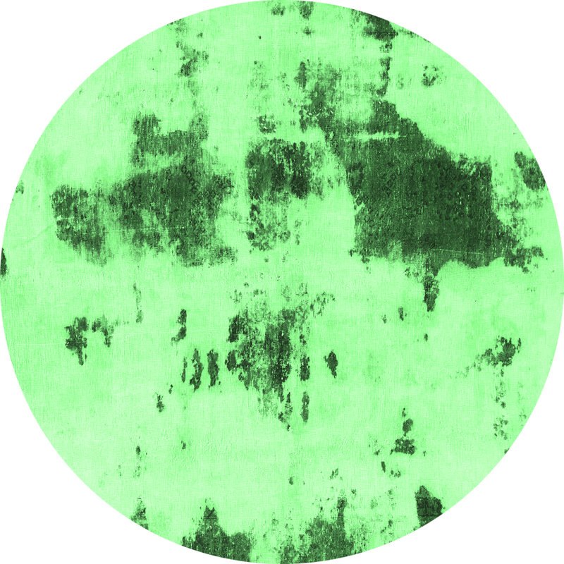 Washable Abstract Indoor Rug, Round 5'