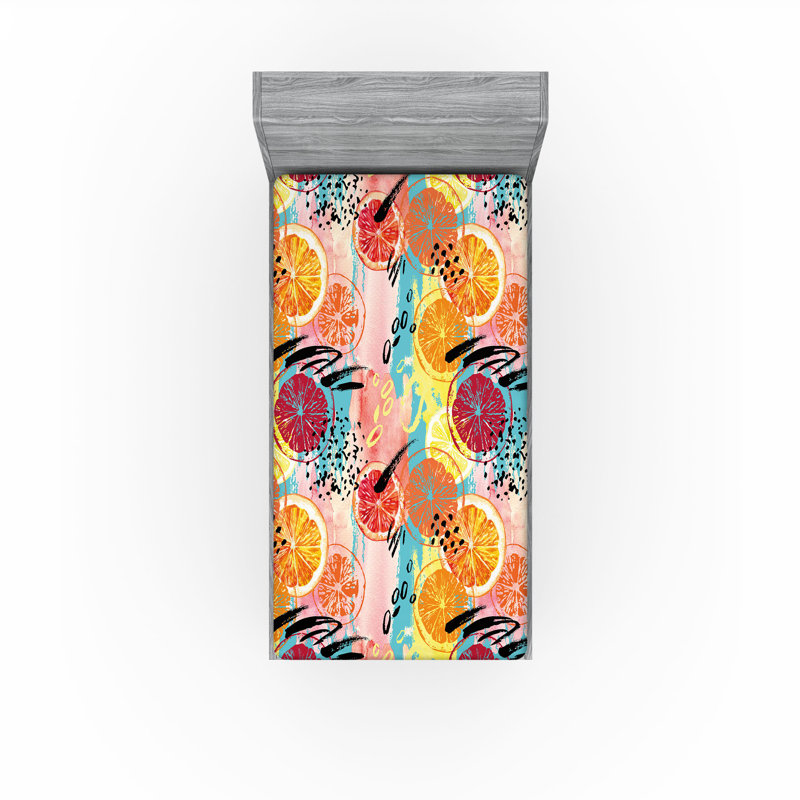 Drap-housse Ambesonne Citron, Twin Fitted Sheet