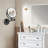 8 Inch Double-Sided LED Vanity Mirror, 1X/3X Magnification, Extendable, Rotatable & Foldable, Hardwired-1912008675