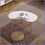 Table basse unique en forme d'écrou avec pieds en bois massif, 35 x 21 pouces - facile à assembler et amp; Polyvalent pour le salon