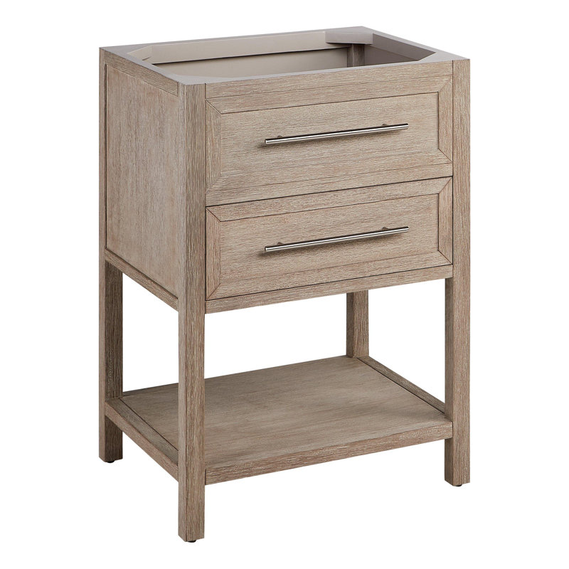 24" Robertson Single Bathroom Vanity Set with Oval Undermount Sink, 8" Widespread, Arctic White Quartz, Midnight Navy Blue
