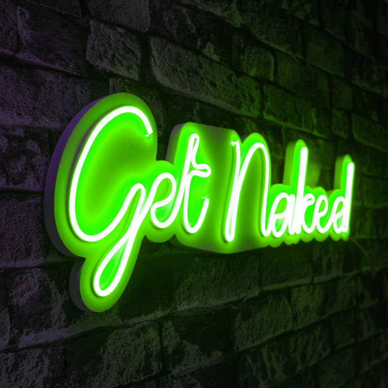 Waterproof Flexible Neon LED Light Strip, Green, 7.9 x 24.4 x 0.8 inches | DC 12V, IP67 Rated, PVC Foam Template | Built-in Wall Hanging System, 12V 4A Adaptor, Perfect for Home Décor & Parties