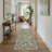 Eden Floral Machine Washable Floral / Blush Pink Indoor Runner Rug With Non-Slip Backing-25836534-25059738