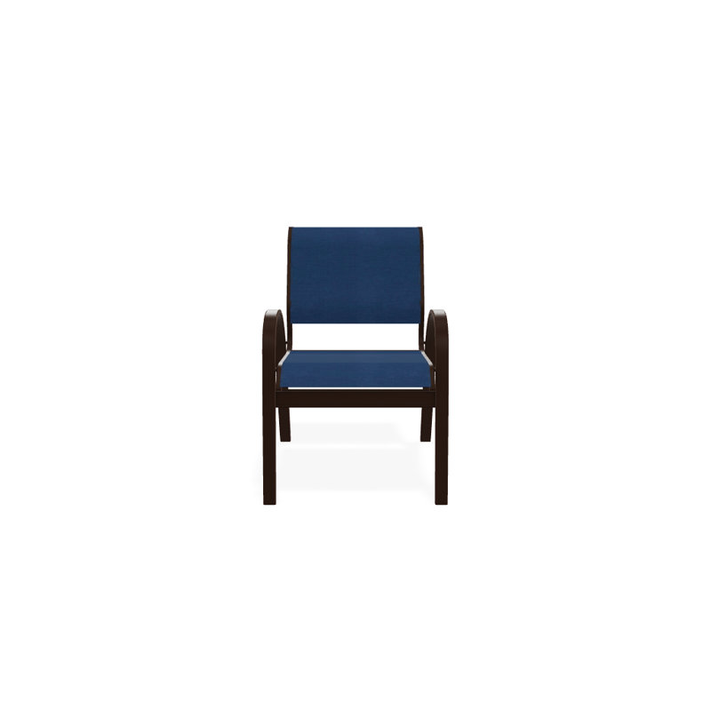 Chaise de patio empilable Hiraku, Cobalt 35D Sunbrella®, Kona texturé