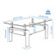 Table basse moderne moderne, verre trempé et panneau de fibres à densité moyenne, plateau transparent pour le salon | Idée de cadeau-983451519-983451518