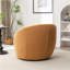 Fauteuil demi-tonneau en tissu moderne avec fonction pivotante à 360 °, idéal pour une détente confortable dans tout espace de vie-319395404