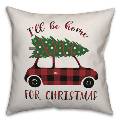  Housse de coussin d'extérieur «I'm Be Home for Christmas»