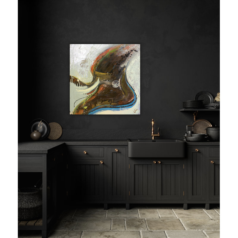 Mid-Century I By John Beard - Gallery Wrapped Canvas Print Print by John Beard, 22" H x 22" W x 2" D, Black Floater Framed