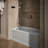 Archer Alcove Bath with Bask Heated Surface, Integral Apron, Tile Flange-14673852-77604563